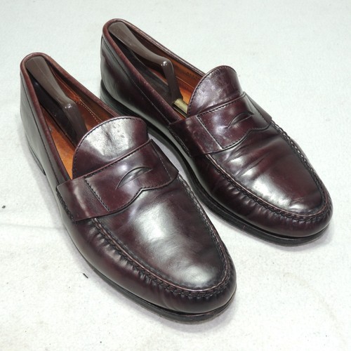 Allen Edmonds Walden Mens Size 13 D Penny Loafer Dress Shoe Burgundy Leather USA - Picture 2 of 15
