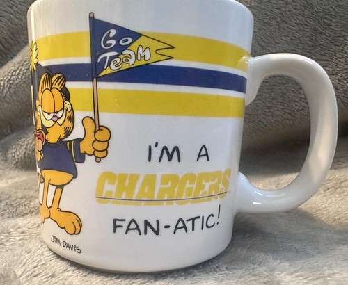 Vintage NFL Garfield Chargers Football Fan-Atic Kaffeetasse Becher Enesco San Diego - Bild 2 von 4