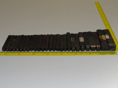 VTG Lot of 27 Letter & Number Punches - Stamps Unused NOS Mixed Sizes Not a Set