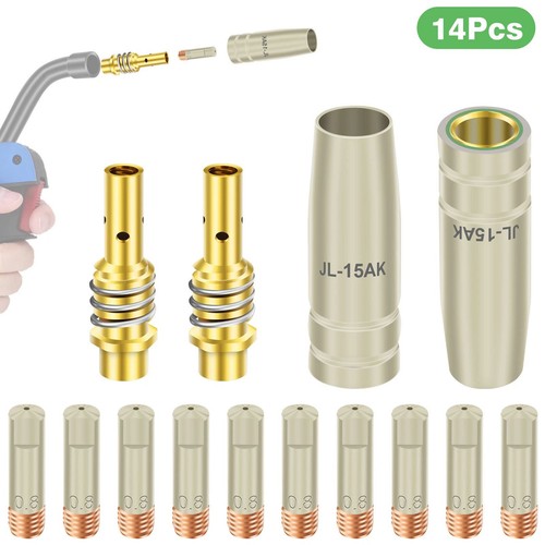 0.03'' 0.8mm M6 Contact Tip Nozzle Diffuser For 15AK MIG/MAG Welding Torch - Picture 11 of 17