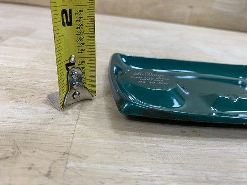 vintage advertising ashtray metal Green LABARGE PIPE & STEEL 314-351-0185 - Picture 8 of 11