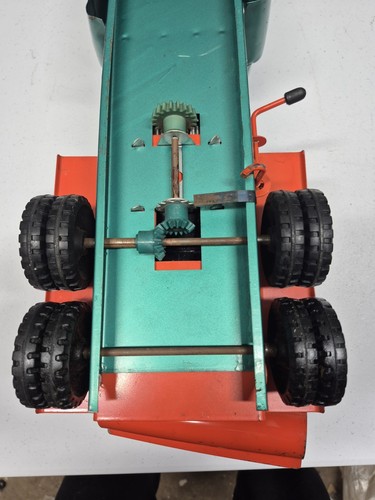 Vintage Structo Ready Mix Concrete Truck With Black Barrel Green Cab - Picture 13 of 14