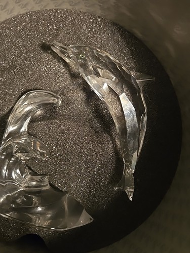 Figura Swarovski Crystal Dolphin On A Wave 190365 con caja y certificado de autenticidad necesita pegado - Imagen 7 de 12