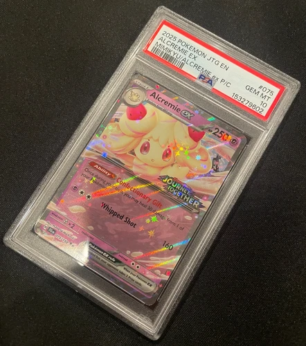 Alcremie EX - Pokemon TCG Mimikyu Box Journey Together Stamped Promo #075 PSA 10