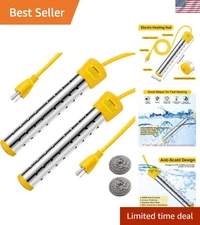 Dual Immersion Electric Heater Set - Reliable Heating for Outdoor & Home Use