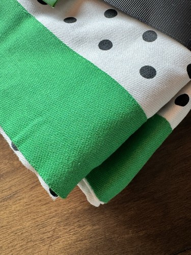 Tovaglia Kate Spade NY x Target a pois 84"x60" nero verde panna cotone NUOVA - Foto 4 di 4