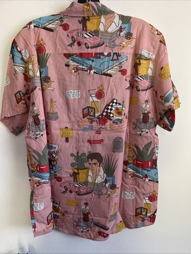 New RVCA Sport Designer Street Style Button Font Short Sleeve Shirt Size M - Picture 7 of 8