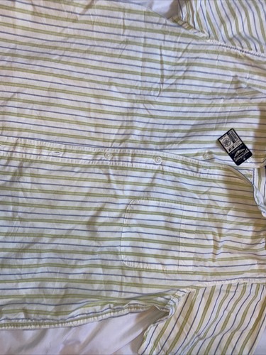 Camicia uomo Steve & Barry's con bottoni taglia small manica corta verde nuova vintage - Foto 6 di 13