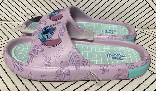 🥥 Disney Girls' Lilo & Stitch Comfort Slides Purple Slip-On Size 5🆕 - Picture 3 of 10
