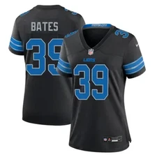 Women's Jake #39 Bates All Stitched Jersey Black/Blue/White 