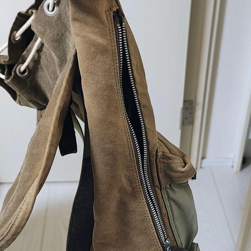 Pter Canvas Backpack Brown Durable Zip Pockets Padd Straps - Picture 8 of 11
