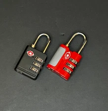 2x TSA Lock Suitcase Travel Luggage 3 Digit Combination Reset Padlock Backpack
