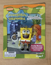 SpongeBob SquarePants Squeezable KeyChain (2000) - Basic Fun Nickelodeon - New!!