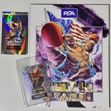 Silver Stars Zangief Street Fighter 2: Champion 1 Of 100 PSA-3 Card + Magazine