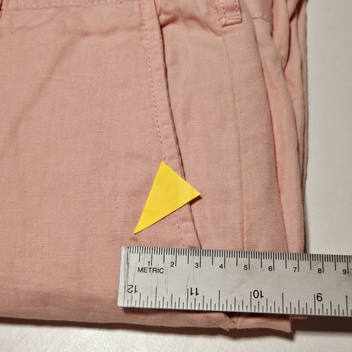 FAHERTY Men's Pink Linen Cotton Blend Chino Golf Spring Classic Shorts Size 38 - Picture 12 of 12