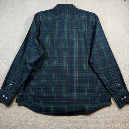 UNTUCKit Men's Long Sleeve Button Down Shirt XXL Green Navy Plaid Wrinkle Free - Picture 3 of 7