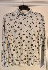 Women's Christmas Turtle Neck Long Sleeve. Ugly Christmas Jumper 90’s Large 