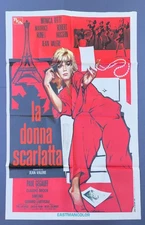 MANIFESTO poster 2F LA DONNA SCARLATTA MONICA VITTI PARIGI 1ED 1969  AB43