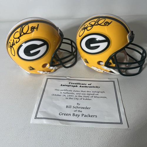Bill Schroeder Green Bay Packers Signed Mini Helmet Authenticated - Picture 5 of 5