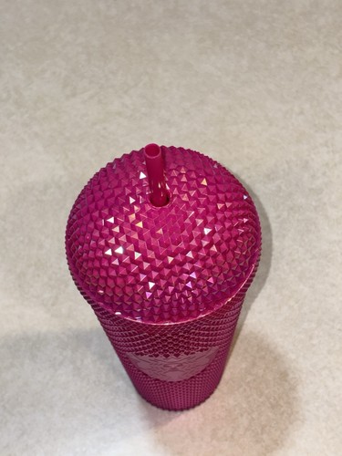 Starbucks 2025 Iridescent Pink Domed Studded 24oz Venti Cold Cup Tumbler New - Picture 2 of 8