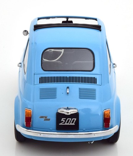 KK scale KKDC120035 1/12 Fiat 500F 1968 Light Blue Diecast Model Car - Picture 6 of 8