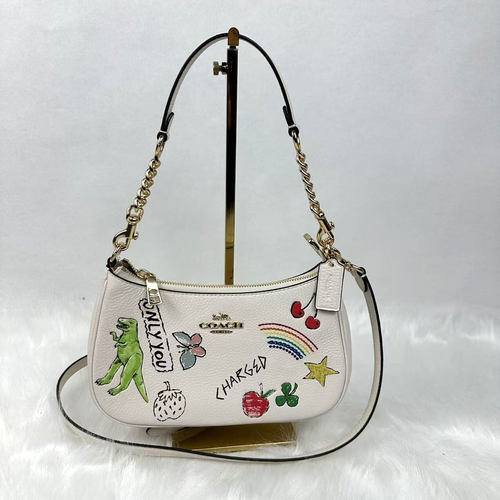 Coach Teri Shoulder & Crossbody Bag With Sketch Print In Chalk Multi CAK17 NWT