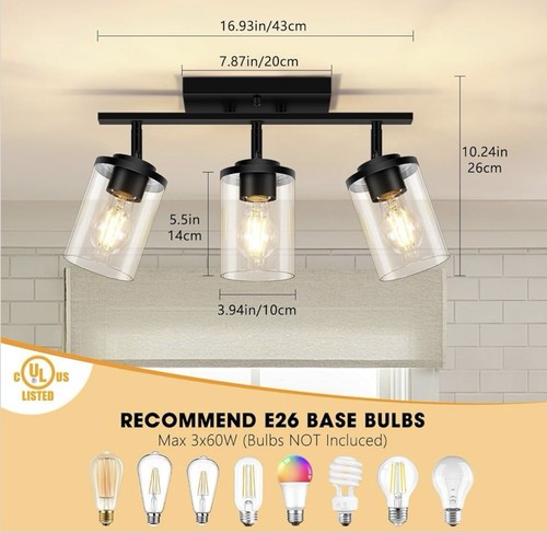 Halbbündige Deckenleuchte mit 3 Lichtern - Bild 2 von 6