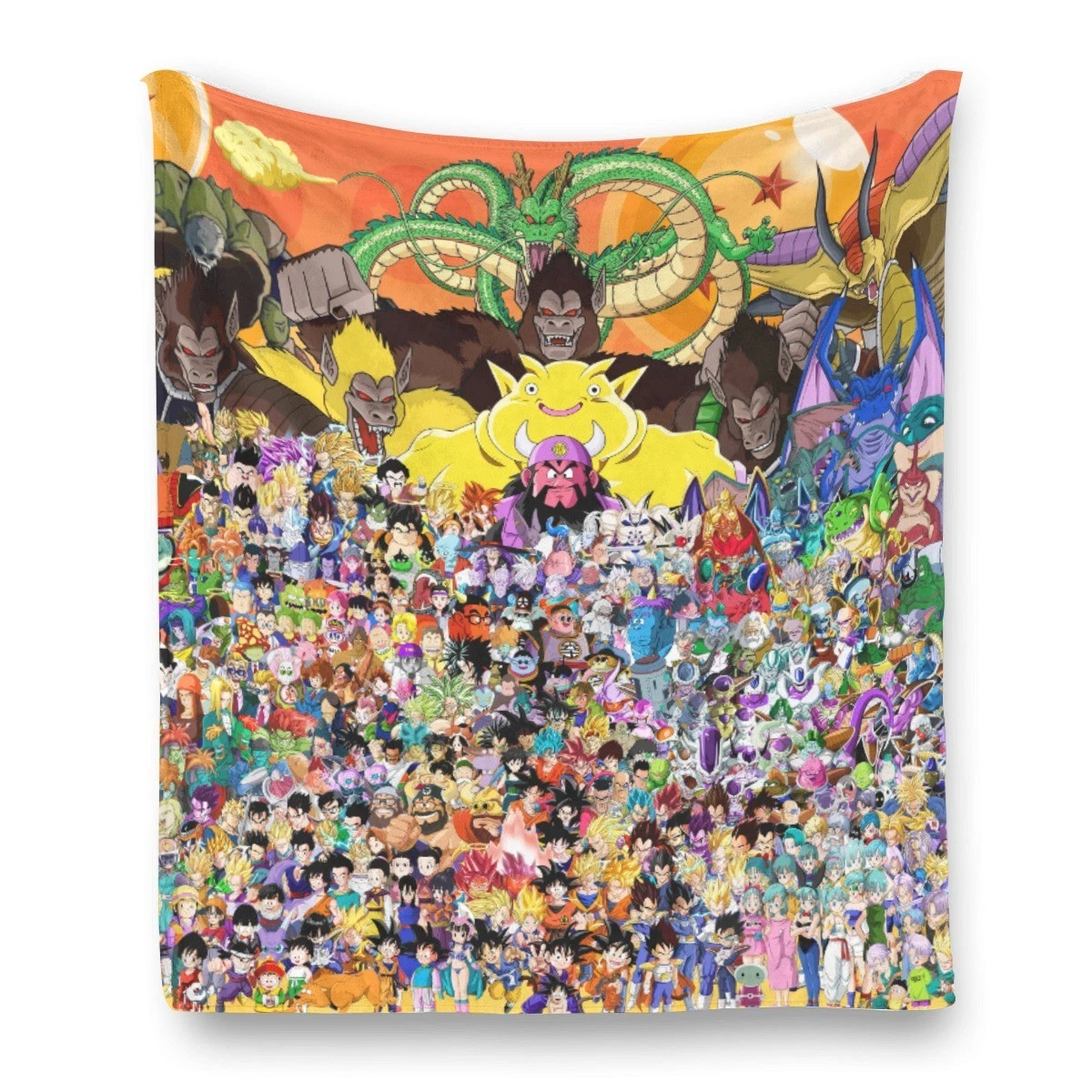 Dragon Ball Z Characters Warm Single-Side Printing Flannel Fleece Blanket