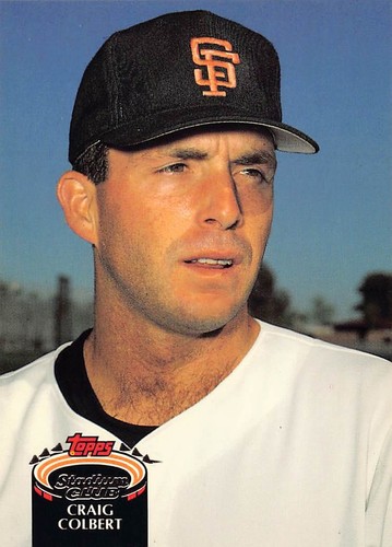 Craig Colbert 1992 Stadium Club 891a San Francisco Giants Rookie BASEBALL Card - Picture 1 of 2