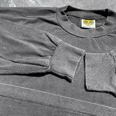 Vintage Faded Black T shirt Blank 90s Style Single Stitch Sun