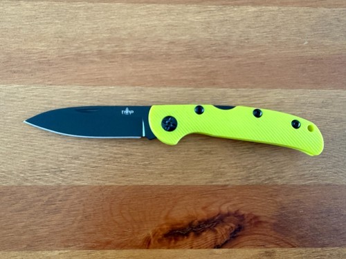 3,15" 420 Stahl Klinge in schwarz - gelb Nylonfaser Griff leicht - Bild 4 von 10