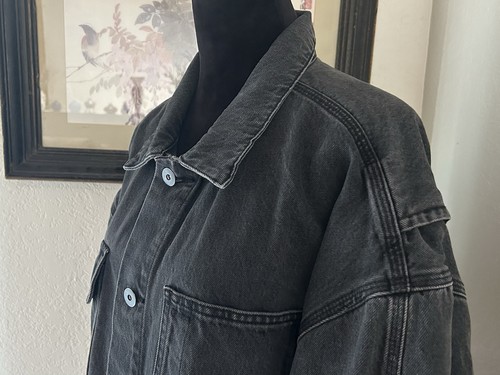 Yeezy Workwear Denim jean Jacket Season 5 ‘Faded Ink’ Grey/ Black Sz Medium - Picture 8 of 17