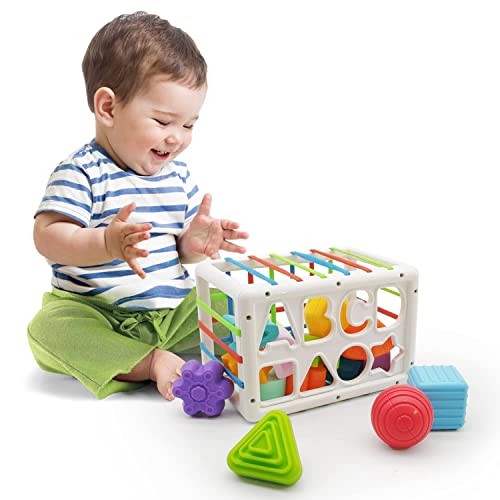 DQMOON Montessori Toys for 1 Year Old Boys Girls 1st Birthday Gifts, Baby Shape - Picture 2 of 5