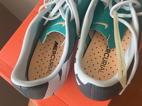 NIKE MERCURIAL Veloce FG Womens 10 Teal Soccer Cleats 553632-333 New - Picture 5 of 8