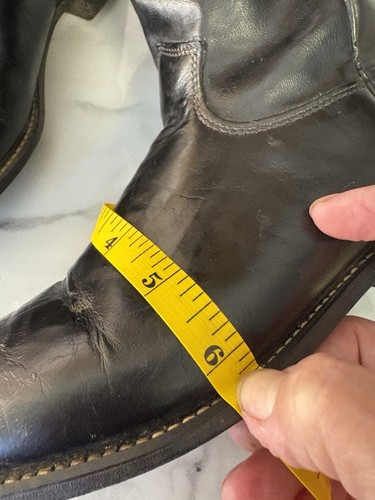 Vintage Texas Brand Womens Black Leather Western Cowboy Roper Boots 7.5M MadeUSA - Picture 17 of 21