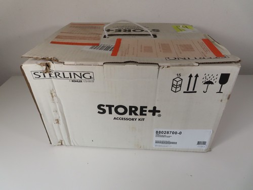Carrito de ducha Sterling montado en la pared en acabado blanco 88028700-0 NUEVO CAJA ABIERTA - Imagen 4 de 5