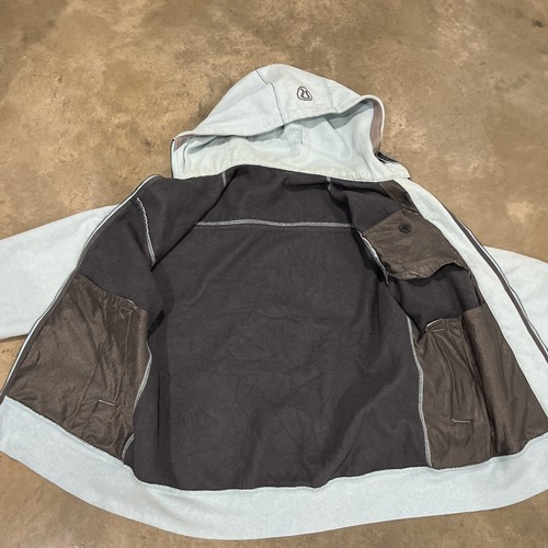 Chaqueta con Capucha Lululemon Para Hombres XL Costa Oeste Jaspeada Bebé Azul Gris - Imagen 11 de 11