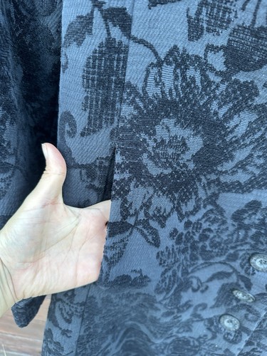Desigual Schwarz Blumen Goth Victorian Retro Vintage Mantel Peacoat *Gr. 38/ S - Bild 2 von 6