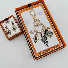 True to Form Handbag Tarot Bag Charm & Earrings Set Halloween Witchy Occult New