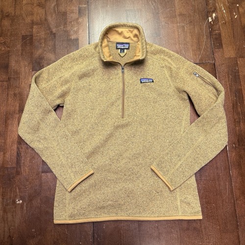 Patagonia Womens Better Sweater Medium Brown Fleece Quarter 1/4 Zip Pullover - Picture 2 of 6