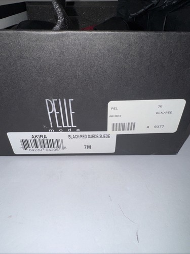 Pelle Moda Women’s Wedge Heels Size US 7M Color Black With Velvet Red Rose - Picture 11 of 11