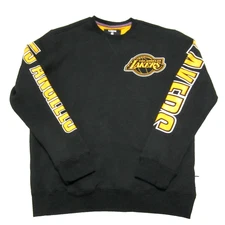 NBA LA Lakers Crew Neck Sweatshirt Men's Large Black Graphic Long Sleeves NWT