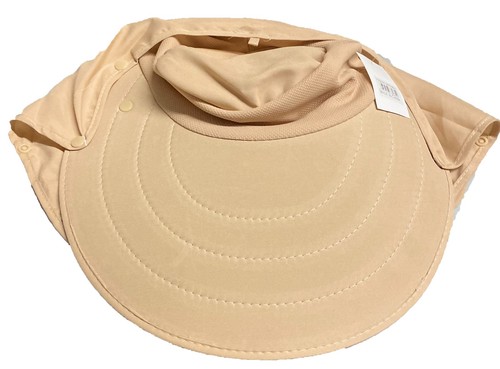 Ladies Fashion Wide Brim Visor Sun Protection Neck and Face Cover Cap Hat - Picture 15 of 15