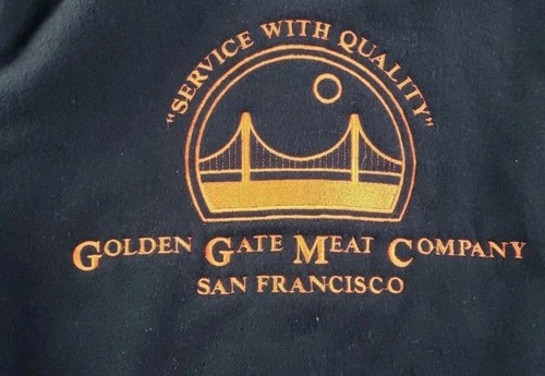 Giacca Abbigliamento Sportivo Gioco Vintage Uomo Grande Nera Golden Gate Meat Company USA - Foto 2 di 8