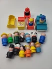 Vintage Fisher Price Little People Lot Of 21 Figures Cowboy Fireman Mom