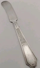 1847 Rogers Bros ANCESTRAL Silverplate Butter Spreader 5.5" Vintage Flat Handle
