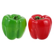  2 Pcs Simulation Vegetables Food Props Mini Fruit and Model Artificial