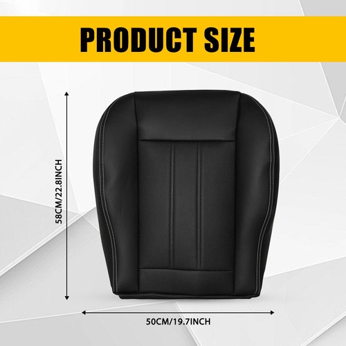 Fit 2011-2016 Chrysler Town & Country Driver Leather BOTTOM Seat Cover Tan Black - Bild 20 von 45
