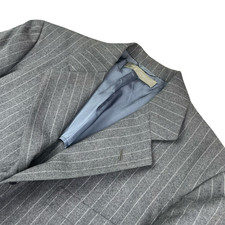 VTG Brooks Brothers 346 Men's 100 Wool 3-Button Blazer Gray Stripe   40R