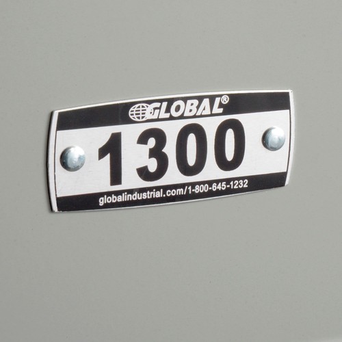 Global Industrial Locker Number Plate Kit Numbered 1300-1499 200/Pack - Picture 2 of 4